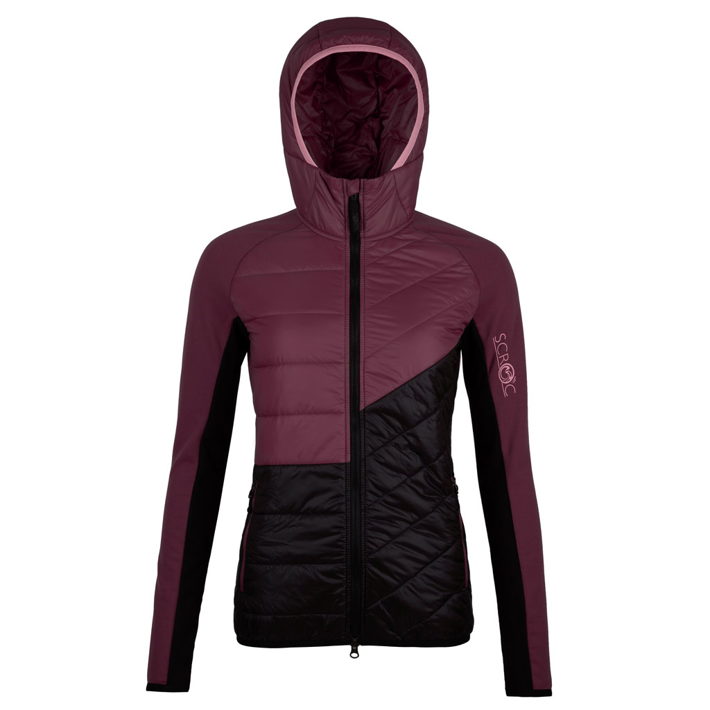 sLoft Merino Hybrid Jacke Flava weinrot Damen von SCROC