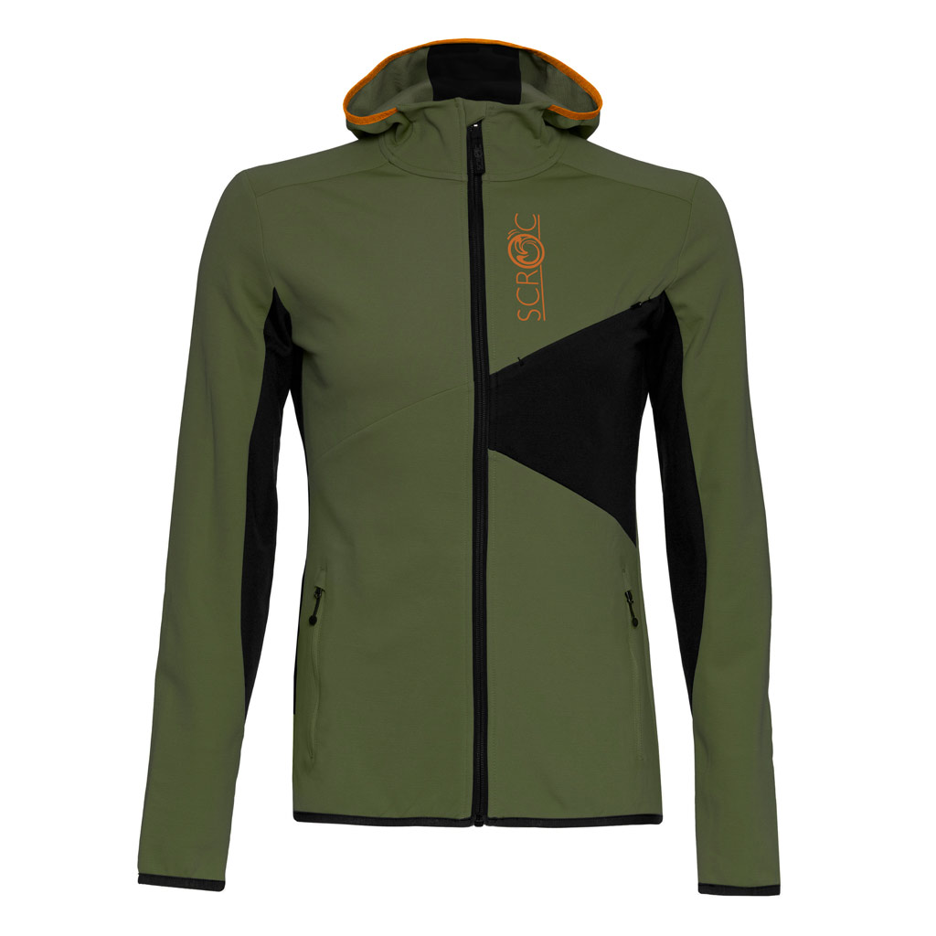 sFleece Merino Jacke Menso m moosgrün für Herren von SCROC