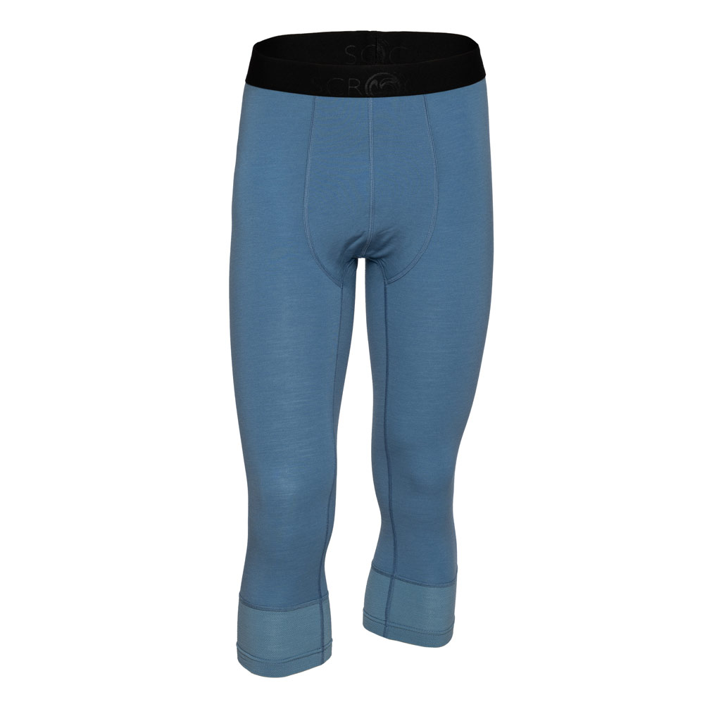Merino 3/4 Hose 190 Suro m eisblau für Herren von SCROC