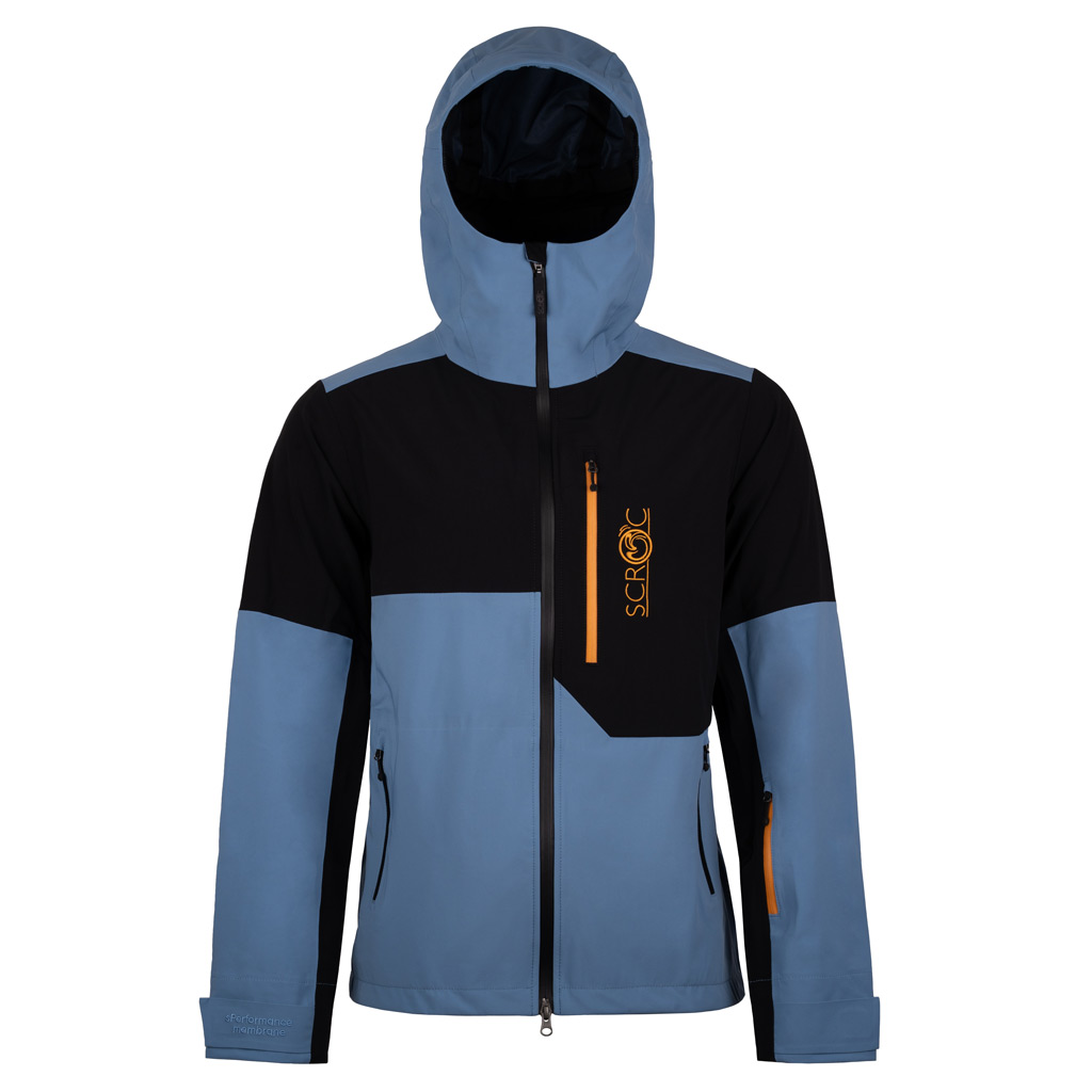 sMerinoshell Jacke pluvo stahlblau Herren von SCROC