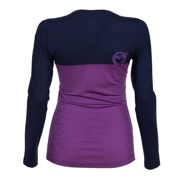 Das sMerino 155 Shirt Teo langarm w violett für Damen von SCROC ist das perfekte Shirt zum Wandern, Rad fahren und für sonstige sportliche Aktivitäten.