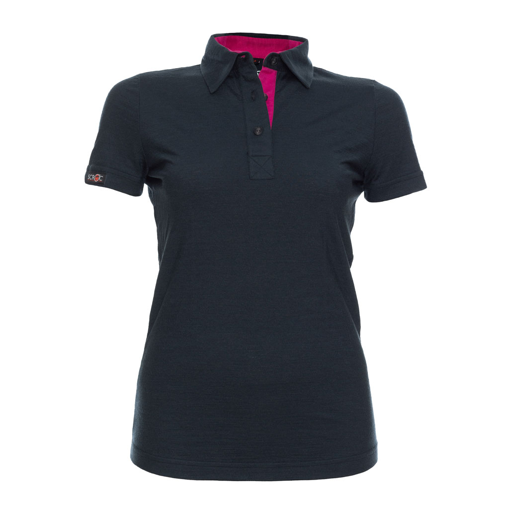 Merino Polo 160 Solida w graphite für Damen von SCROC