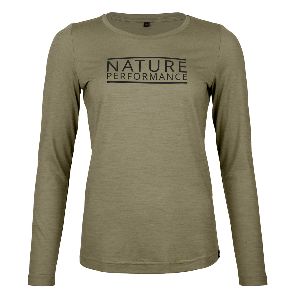 Merino Shirt 155 Ama langarm w khaki für Damen von SCROC