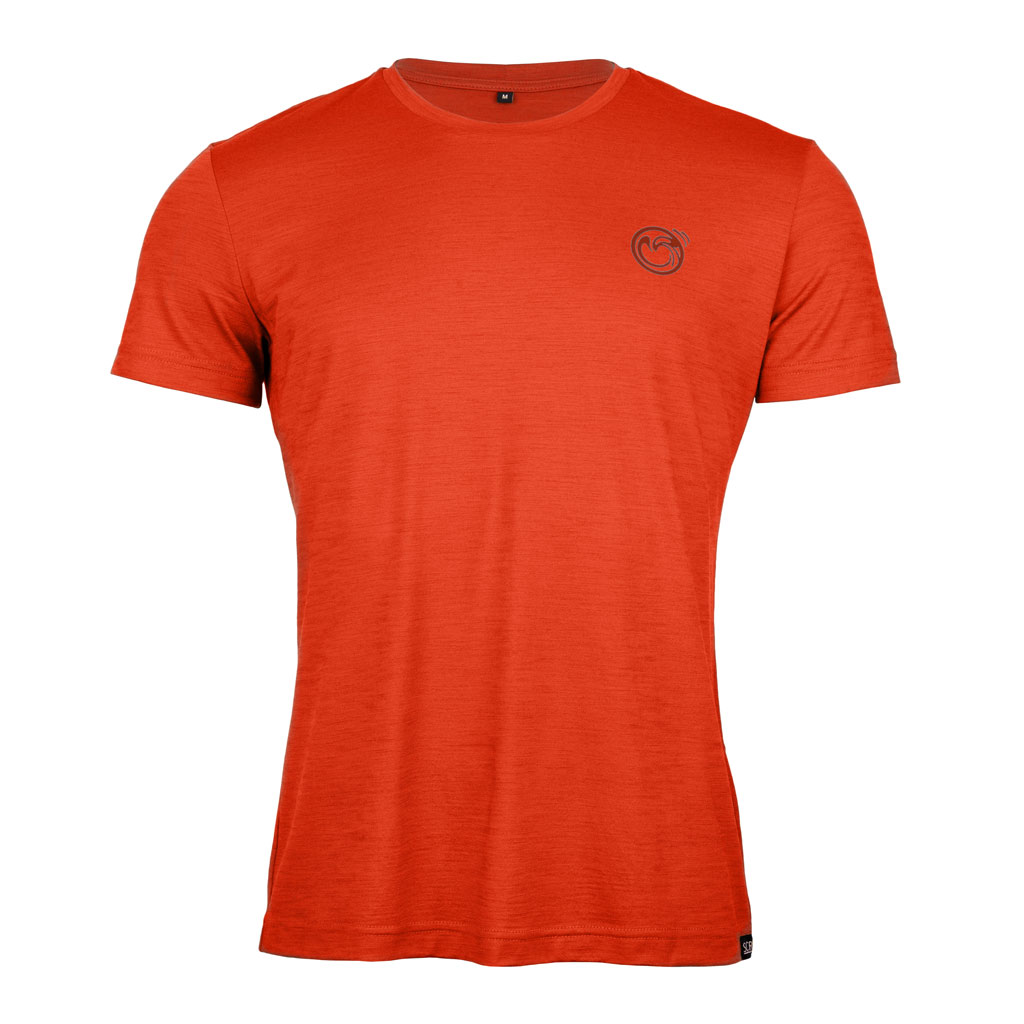 Merino Shirt 155 Lardo m blutorange für Herren von SCROC