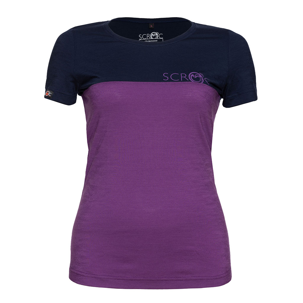 Merino Shirt 155 Teo w violett für Damen von SCROC