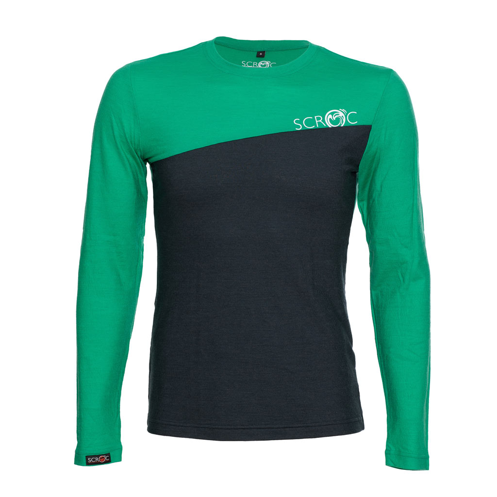 Merino Shirt 160 dukolora langarm m grün für Herren von SCROC