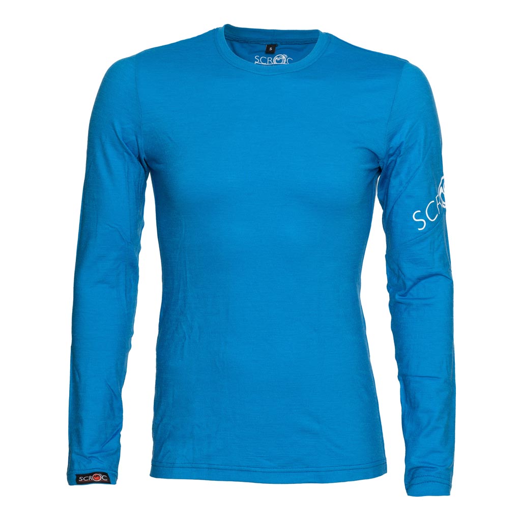 Merino Shirt 160 Etera langarm w blau für Herren von SCROC