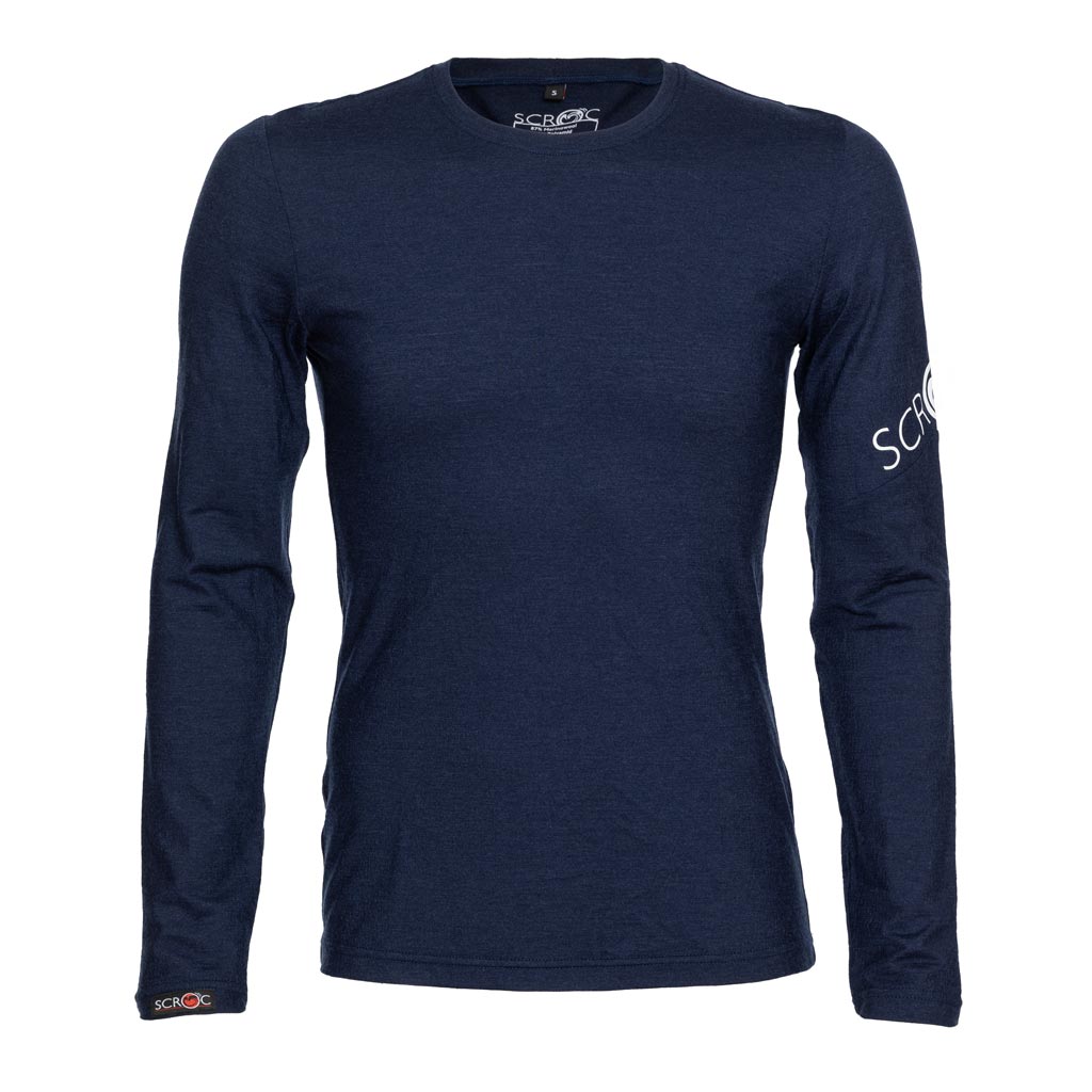 Merino Shirt 160 Etera langarm w dunkelblau für Herren von SCROC
