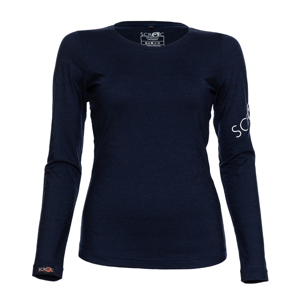 Merino Shirt 160 Etera langarm w dunkelblau für Damen von SCROC