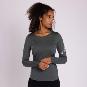 Merino Shirt 160 Etera langarm w dunkler Salbei für Damen von SCROC. Merino Shirt 160 Etera langarm w dunkler Salbei für Damen von SCROC.