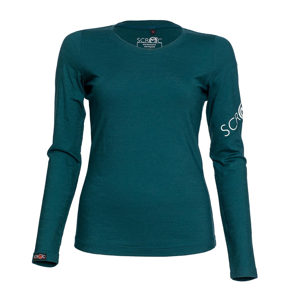 Merino Shirt 160 Etera langarm w petrol für Damen von SCROC