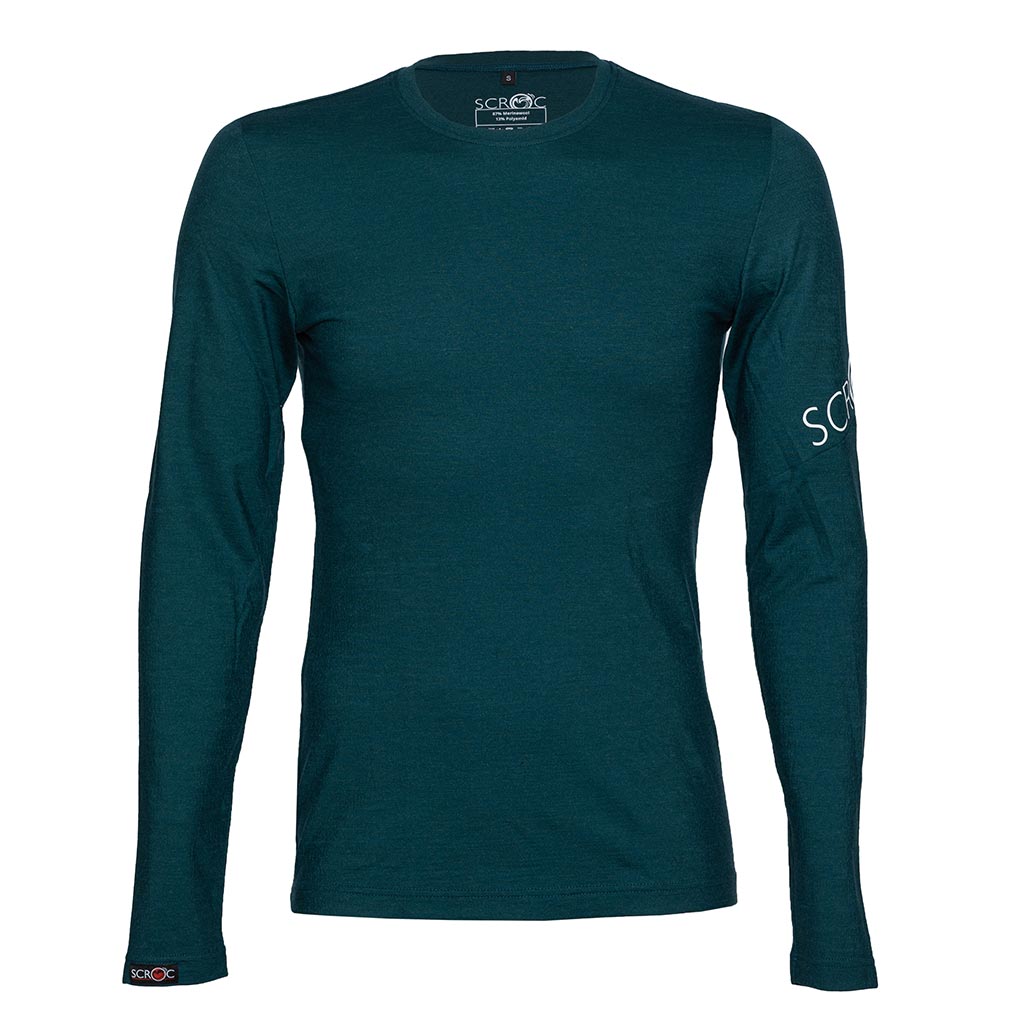 Merino Shirt 160 Etera langarm w petrol für Herren von SCROC