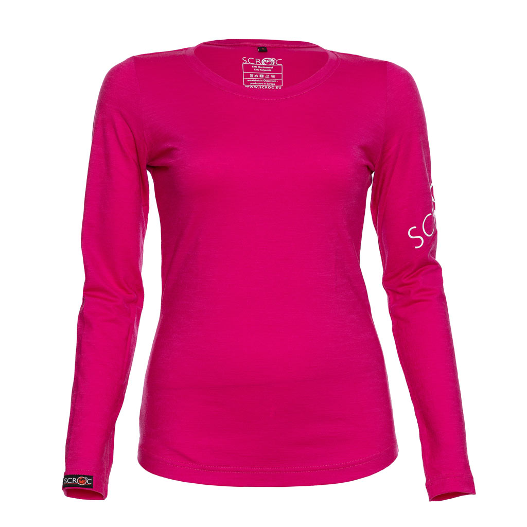 Merino Shirt 160 Etera langarm w pink für Damen von SCROC