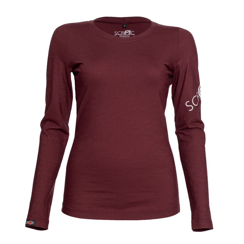 Merino Shirt 160 Etera langarm w weinrot für Damen von SCROC