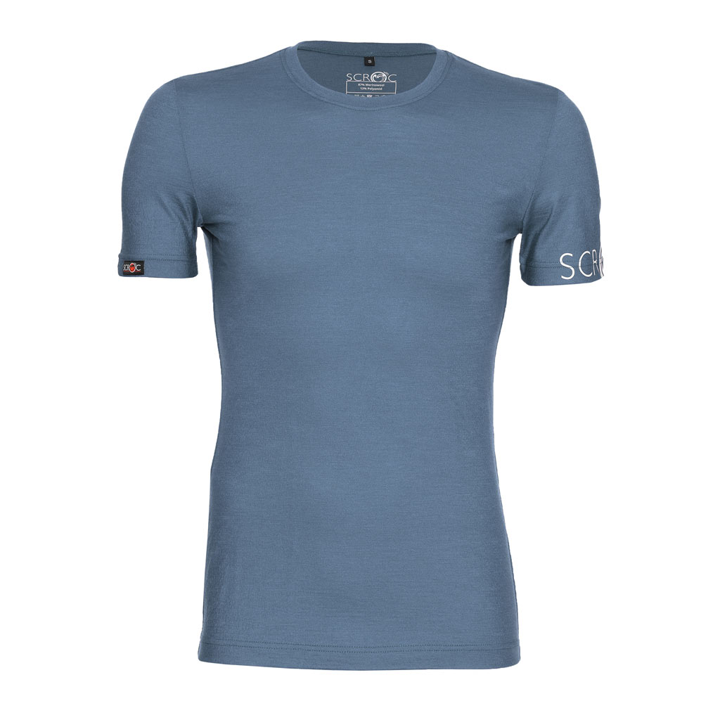 Merino Shirt 160 Etera m stahlblau für Herren von SCROC