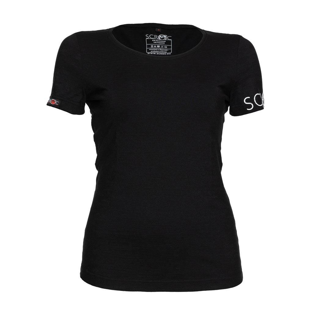 Merino Shirt 160 Etera w schwarz für Damen von SCROC