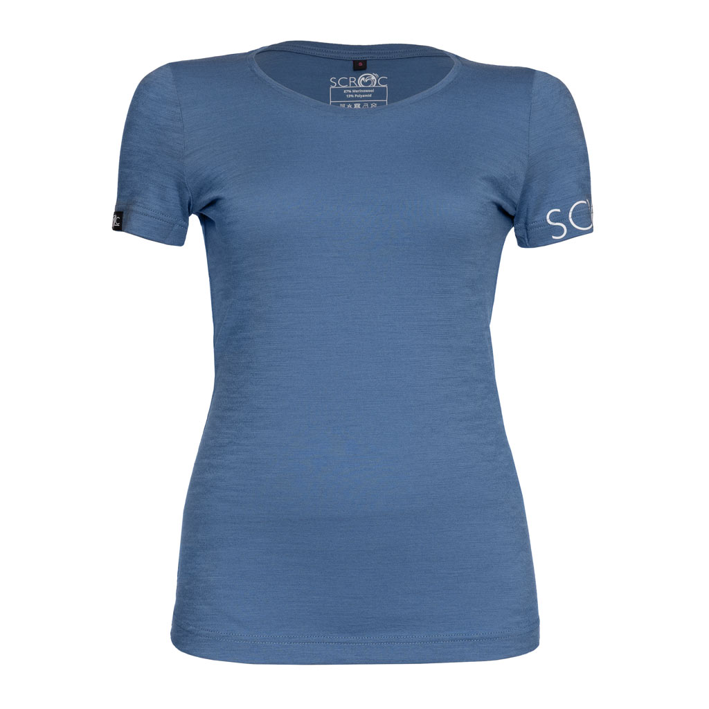 Merino Shirt 160 Etera w stahlblau für Damen von SCROC