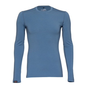 Merino Shirt 190 Junto langarm eisblau für Herren von SCROC: Funktionsunterwäsche aus Merinowolle.