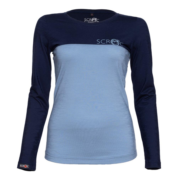 sMerino 155 Shirt Teo langarm w eisblau für Damen von SCROC.