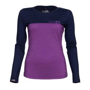 sMerino 155 Shirt Teo langarm w violett für Damen von SCROC.