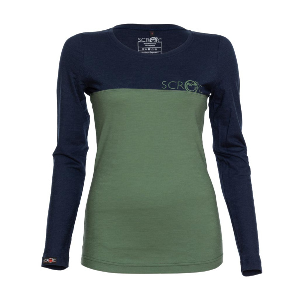 Das sMerino 155 Shirt Teo langarm w olivgrün für Damen von SCROC ist das perfekte Shirt zum Wandern, Rad fahren und für sonstige sportliche Aktivitäten.