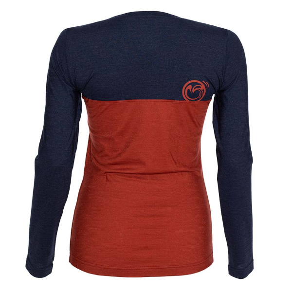 Das sMerino 155 Shirt Teo langarm w rostbraun für Damen von SCROC ist das perfekte Shirt zum Wandern, Rad fahren und für sonstige sportliche Aktivitäten.