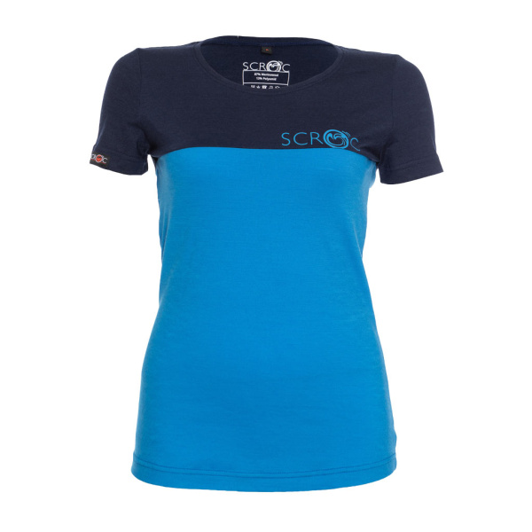 sMerino 155 Shirt Teo w blau (oben dunkelblau) für Damen von SCROC.