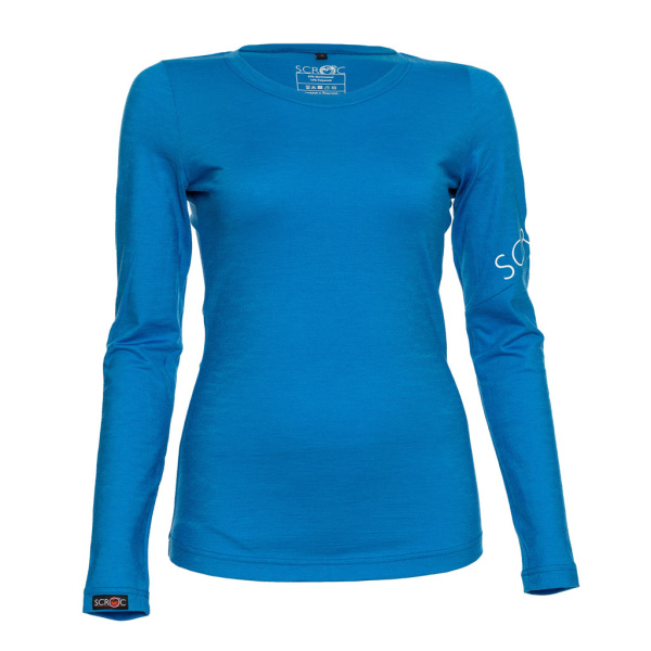 sMerino 160 Shirt Etera langarm w blau für Damen von SCROC.