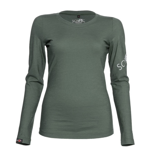 sMerino 160 Shirt Etera langarm w dunkler Salbei für Damen von SCROC.