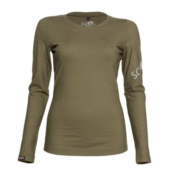 sMerino 160 Shirt Etera langarm w khaki für Damen von SCROC.