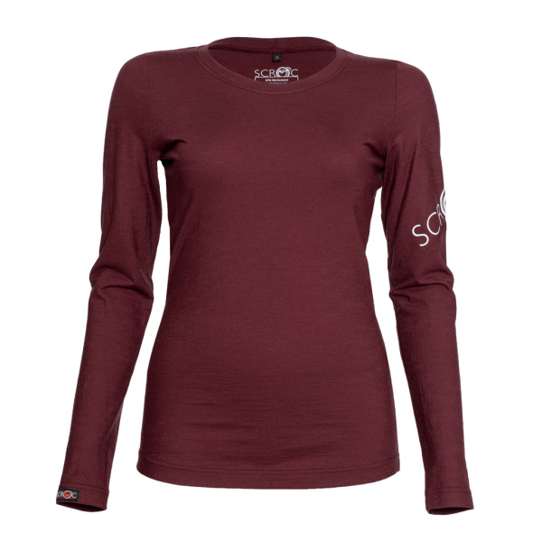 sMerino 160 Shirt Etera langarm w weinrot für Damen von SCROC.