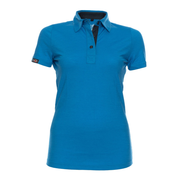 Das sMerino 160 Polo Solida w blau für Damen kann überall getragen werden: Büro, Sport, Alltag und Freizeit.