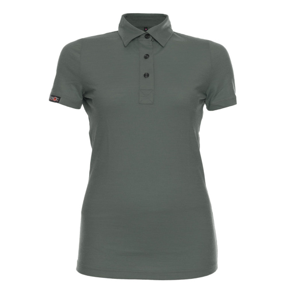 sMerino 160 Polo Solida w dunkler salbei für Damen von SCROC.