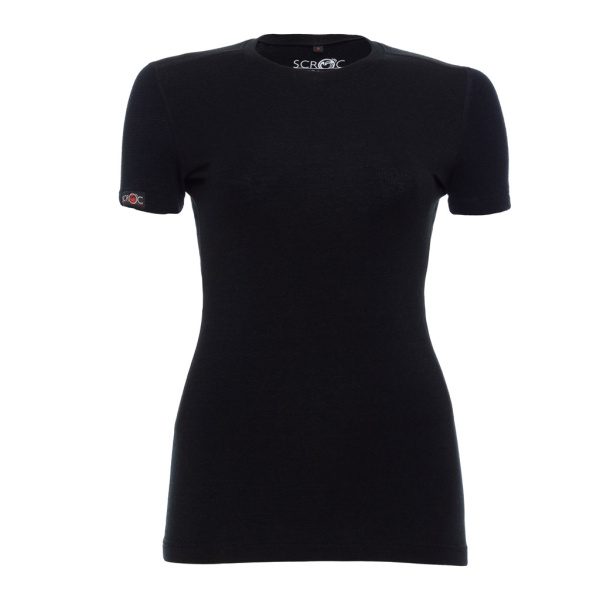 sMerino 190 Shirt Junto w schwarz für Damen von SCROC.