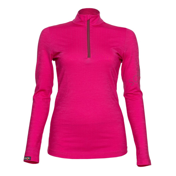 sMerino Shirt Bari langarm w pink für Damen von SCROC.