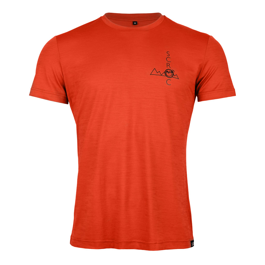 Merino Shirt 155 Avelo m blutorange für Herren von SCROC