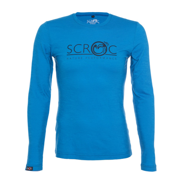 sMerino 155 Shirt Brako langarm blau für Herren von SCROC.