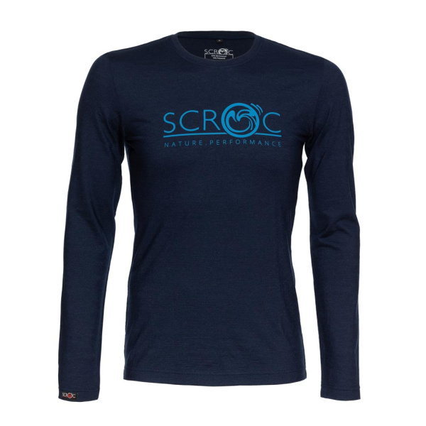 sMerino 155 Shirt Brako langarm dunkelblau für Herren von SCROC.
