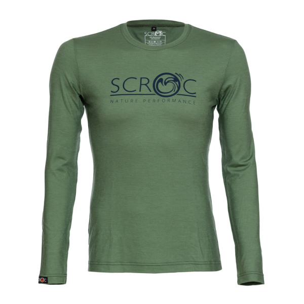 sMerino 155 Shirt Brako langarm olivgrün für Herren von SCROC.