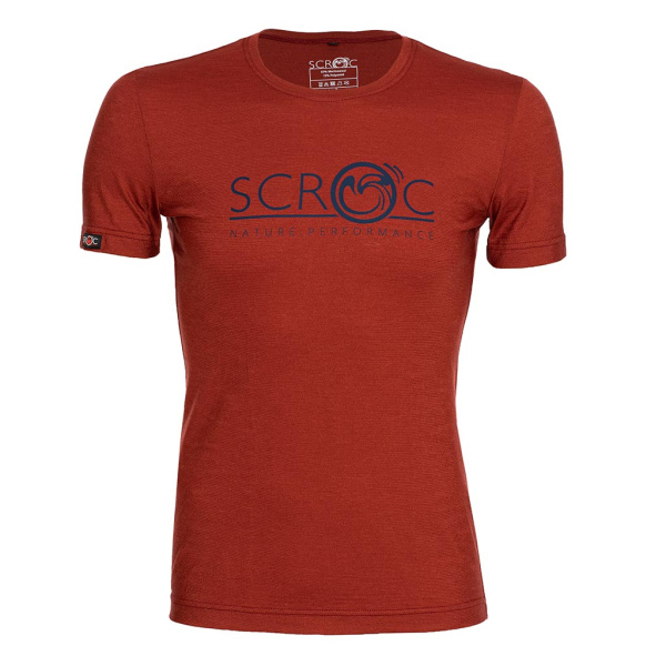sMerino 155 Shirt Brako rostbraun für Herren von SCROC.