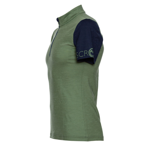Das sMerino 155 Shirt Valo olivgrün für Herren mit Reißverschluss zur optimalen Temperaturregulierung.