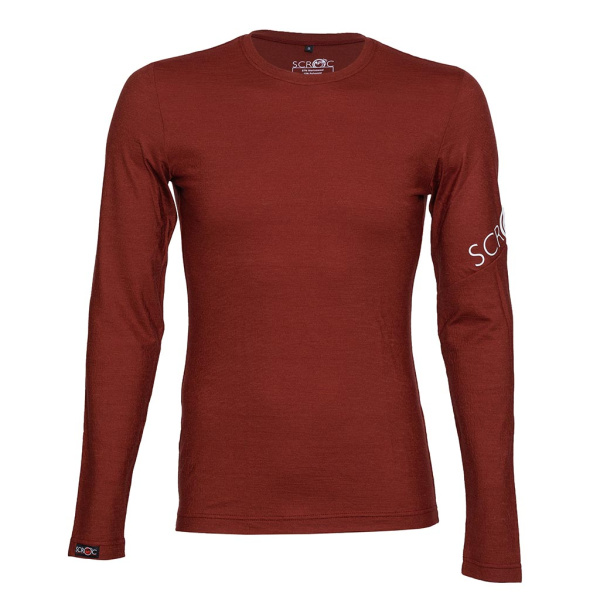 sMerino 160 Shirt Etera langarm rostbraun für Herren von SCROC.