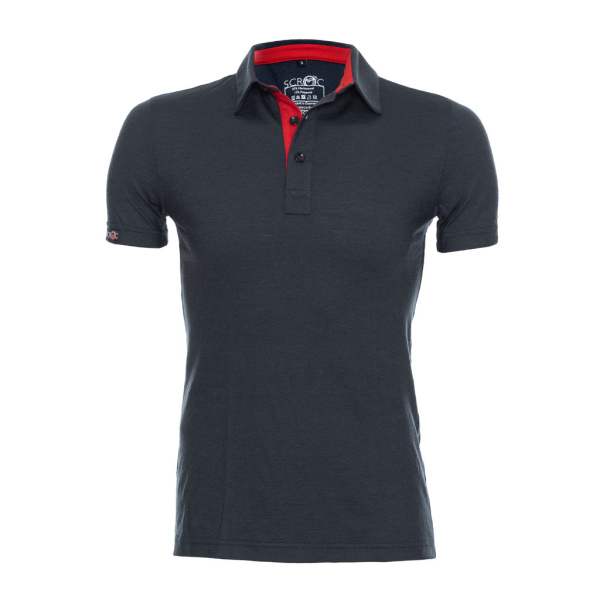 sMerino 160 Polo Solida graphite für Herren von SCROC.