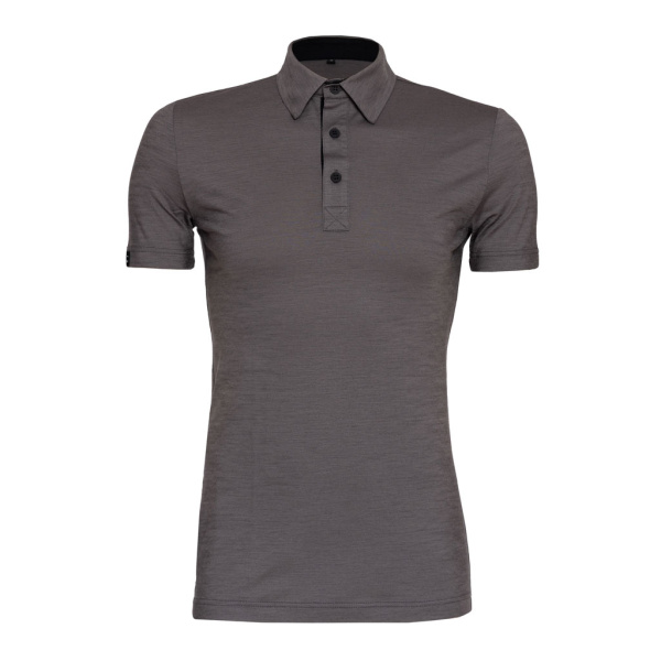 sMerino 160 Polo Solida m in dunkelgrau für Herren von SCROC.