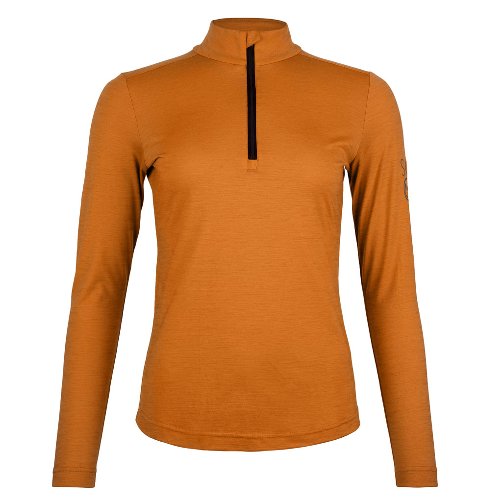 Merino Shirt 155 Tia langarm w curry für Damen von SCROC