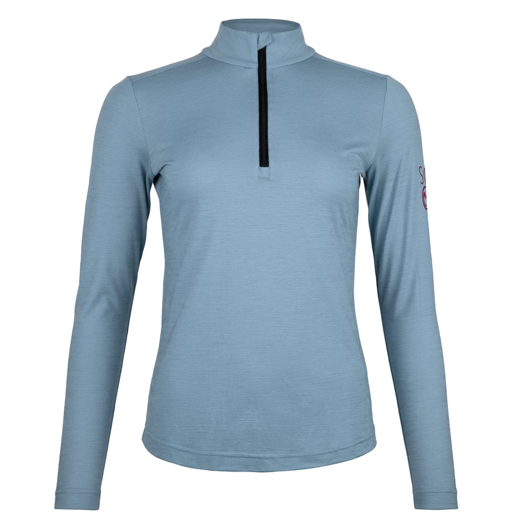 Merino Shirt 155 Tia langarm w himmelblau für Damen von SCROC