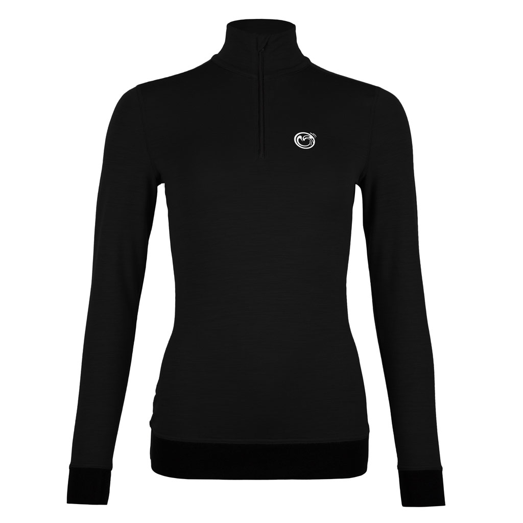 Merino Shirt 190 Movi langarm w schwarz für Damen von SCROC