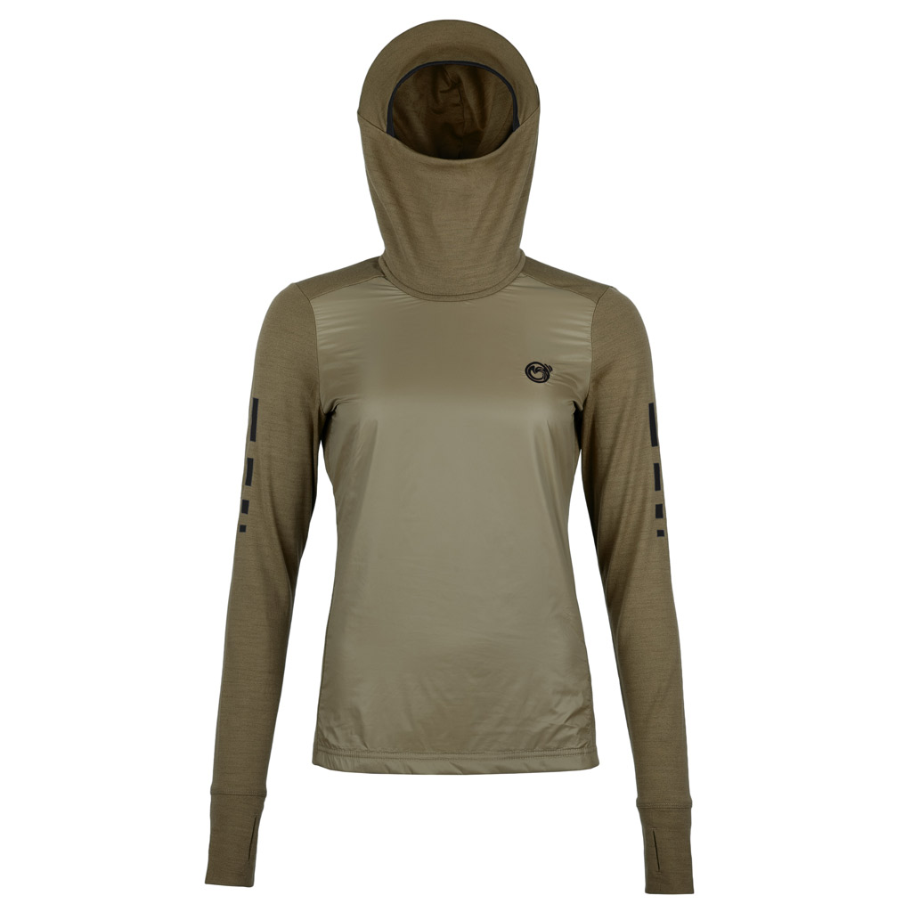 Merino Shirt langarm 220 Hela w khaki Damen von SCROC