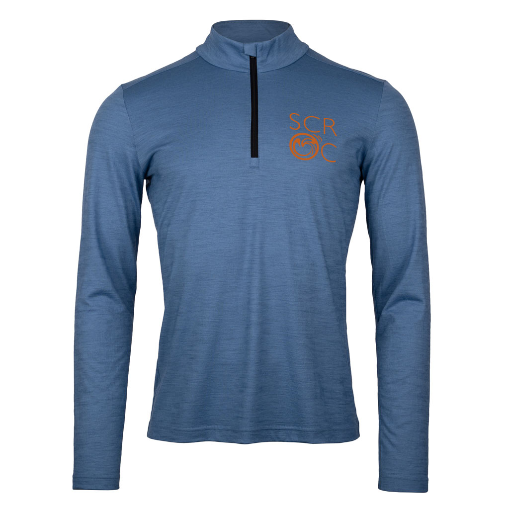 Merino Shirt 160 Kiom langarm m stahlblau für Herren von SCROC