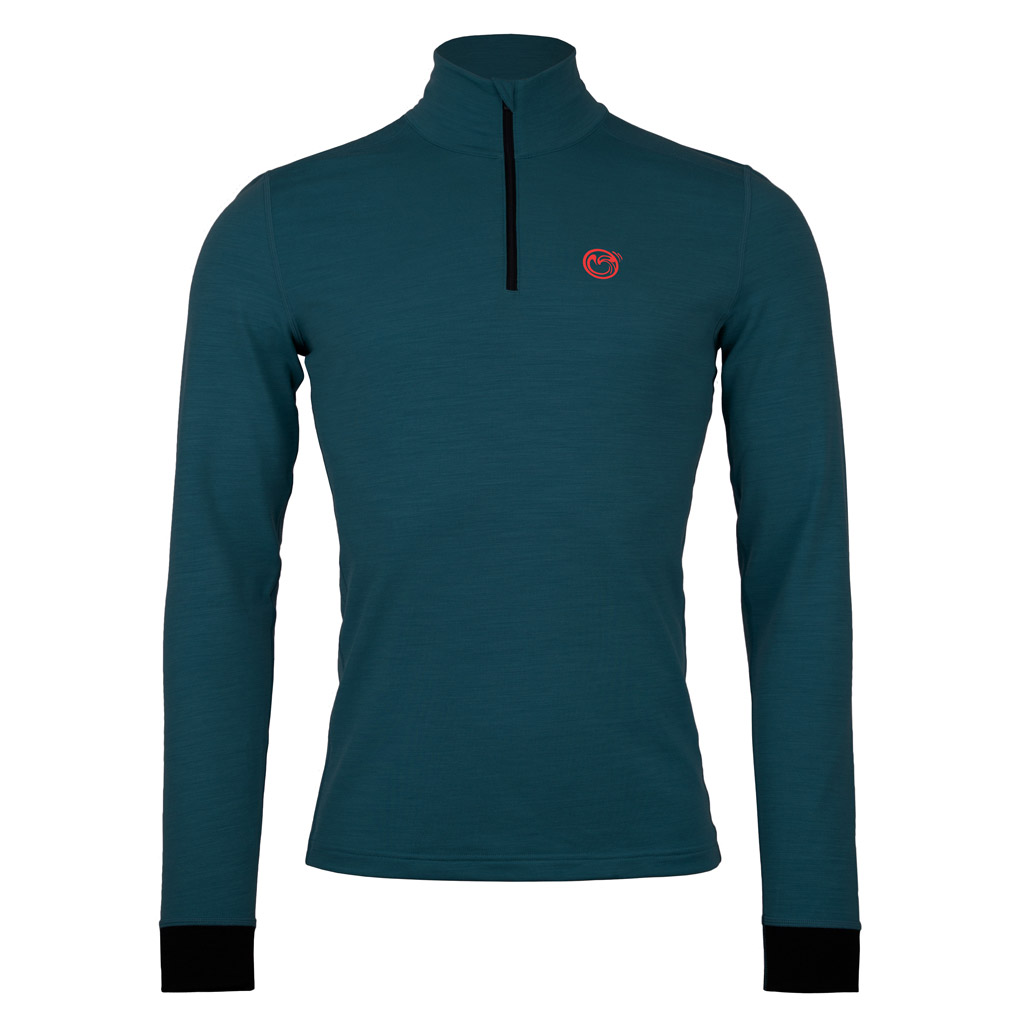 Merino Shirt langarm 190 Ruli m petrol für Herren von SCROC